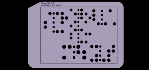 Das Bild zeigt die Grafik einer Lochkarte in Lila und Schwarz